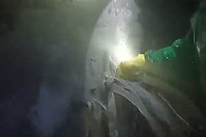 黑河消防水池堵漏现场